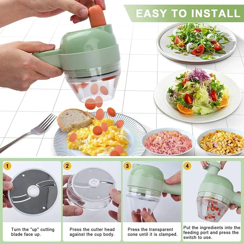 4In1 Electric Vegetable Cutter