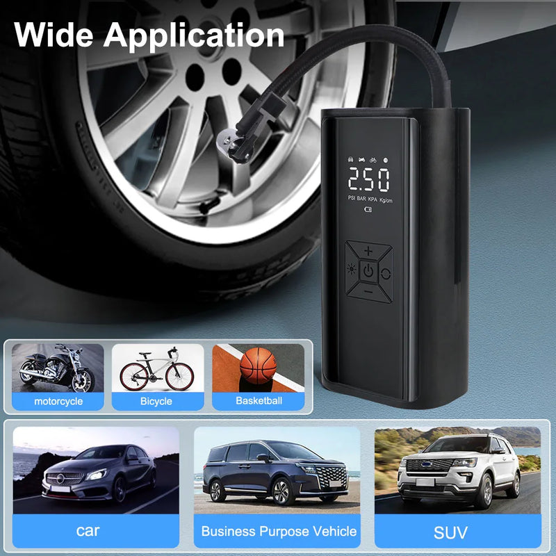 TurboAir Compact – Portable Digital Tyre Inflator 120W